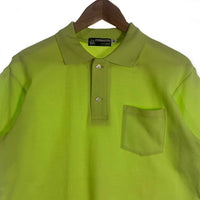 A BATHING APE アベイシングエイプ 鹿の子 ポロシャツ 裾ソルジャー刺繡 蛍光グリーン Size XS (M-L相当) 福生店
