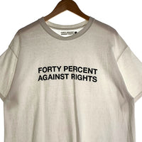 FORTY PERCENT AGAINST RIGHTS フォーティーパーセント アゲインストライツ ロゴプリント 半袖 Tシャツ ホワイト Size M 福生店