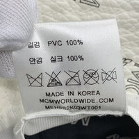 MCM エムシーエム PVCレザー ロゴプリント バケットハット ホワイト MEH9S2K03WT001 福生店
