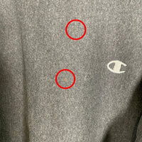 90's Champion チャンピオン リバースウィーブ クルーネックスウェットトレーナー チャコールグレー USA製 トリコ刺繡 Size L 福生店