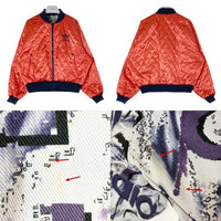 adidas アディダス デサント製 リバーシブル キルティング ボンバージャケット グレー sizeM-L 瑞穂店