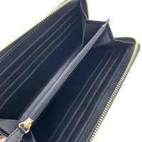 COACH コーチ F54805 シグネチャー ラウンドファスナーウォレット パテントレザー 長財布 ブラック 福生店
