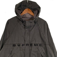 SUPREME シュプリーム 20AW Overdyed Twill Hooded Jacket オーバーダイツイル フーデッドジャケット ブラック Size XL 福生店