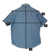 SUGAR CANE シュガーケーン シャンブレー 半袖ワークシャツ インディゴ sizeL 瑞穂店