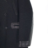 JOE McCOY ジョーマッコイ WOOL RAILROAD COAT ウール レイルロードコート ダブルジャケット レザー ホースハイド ブラック Size 38 福生店