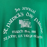 80's St. Patriick's Day 1988 プリントTシャツ グリーン Hanes Size L 福生店