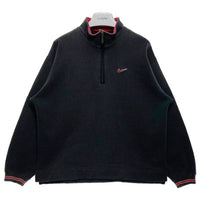 NIKE ナイキ 刺繍ロゴ ハーフジップ スウェット トレーナー ブラック sizeM 瑞穂店