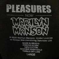PLEASURES プレジャーズ MARILYN MANSON マリリンマンソン ワッペン プリント Tシャツ ブラック Size L 福生店