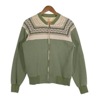 FLAT HEAD フラットヘッド 雪柄 ジップアップ スウェットトレーナー グリーン Size M 福生店