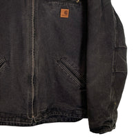 Carhartt カーハート Sherpa Lined Jacket ダック シェルパラインド ジャケット 内ボア J141 刺繡 ワッペン ブラック Size L-R 福生店