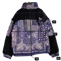 NEIGHBORHOOD ネイバーフッド 21AW BANDANA CHOPPED DOWN バンダナ柄 ダウンジャケット ネイビー 212TSNH-JKM11 Size XL 福生店