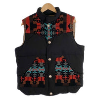 Indian Motorcycle インディアンモーターサイクル N/C DOWN VEST WOOLEN YORK & POCKET ダウンベスト ブラック ヨーク ポケット ウール IM11616 Size 40 福生店