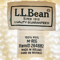 L.L.Bean エルエルビーン アイルランド製 フィッシャーマンセーター くるみボタン アイボリー sizeM 瑞穂店