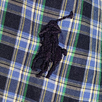 Ralph Lauren ラルフローレン BLAKE ボタンダウンチェックシャツ ブルー Size L 福生店