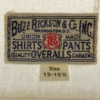 BUZZ RICKSONS バズリクソンズ U.S.N. JOLLY ROGERS シャンブレーシャツ ホワイト size15-15 1/2 瑞穂店