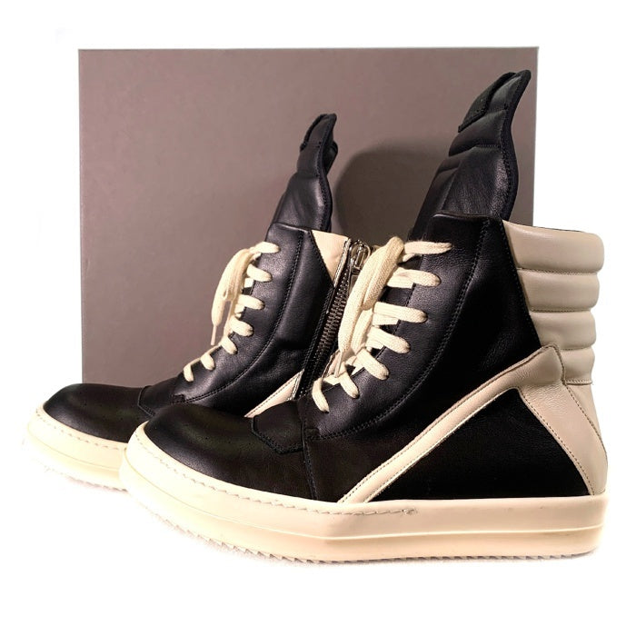 Rick Owens リックオウエンス GEOBASKET ジオバスケット ハイカットスニーカー 911 ブラック ミルク RU02D689 –  GolRagオンラインショップ