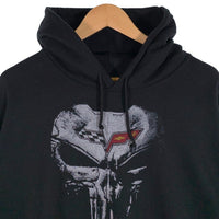 CORVETTE RACING コルベット レーシング プリント プルオーバースウェットパーカー ブラック GILDAN Size 2XL 福生店