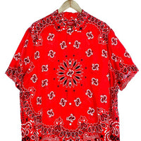 SUPREME シュプリーム 21SS Bandana Silk S/S Shirt バンダナ シルク ショートスリーブシャツ オープンカラー レッド Size XL 福生店