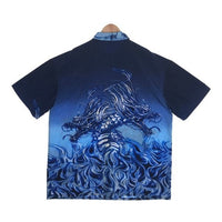 US古着 AMPLIFY 総柄 プリント 半袖シャツ ドラゴン Size XXL 福生店