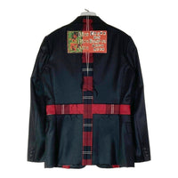 COMME des GARCONS HOMME PLUS コムデギャルソンオムプリュス PB-J013 AD2008 タイムフォーマジック期 パッチワーク タータンチェック切替 テーラードジャケット ブラック sizeM 瑞穂店