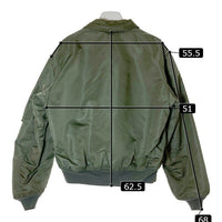 ALPHA INDUSTRIES アルファインダストリーズ J-23230A CWU-45P フライトジャケット IDEALジッパー カーキ sizeL 瑞穂店
