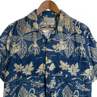 SUN SURF サンサーフ ガーゼコットン アロハシャツ ブルー SS37217 Size M 福生店
