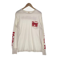FREEWHEELERS フリーホイーラーズ MAD MONSTERS プリント ポケットロングスリーブTシャツ ホワイト Size M 福生店