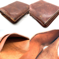 Koudelka Leather クーデルカレザー コンチョ付き サドルレザー 二つ折り財布 ブラウン 瑞穂店