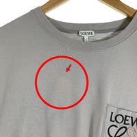 LOEWE ロエベ アナグラム 刺繡ロゴ ポケットTシャツ グレー H526Y22X99 Size M 福生店