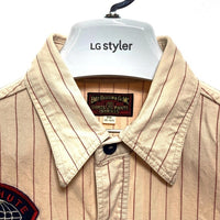 BUZZ RICKSONS バズリクソンズ ストライプ ワークシャツ 半袖 生成り Size 15-15 1/2 瑞穂店