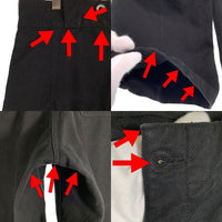 60's SWISS ARMY スイス軍 デニムオーバーパンツ ブラック 後染め アルミボタン Size w82cm 福生店