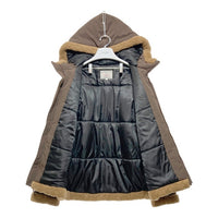 AVIREX アヴィレックス B-3 HOODIE ミリタリージャケット 中綿 ボア ポリエステル ブラウン 783-2252050 Size XL 瑞穂店