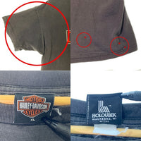 90's~ HARLEY DAVIDSON ハーレーダビッドソン バー&シールド イーグル プリントTシャツ ブラック 1999コピーライト Size XL 福生店