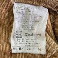 Carhartt カーハート R01 BRN USA製 ダブルニー オーバーオール ブラウン size30 瑞穂店