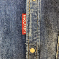 DSQUARED2 ディースクエアード 02PR/2018/1863/1 デニム ウエスタンシャツ インディゴ size48 瑞穂店