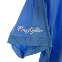 CORE FIGHTER コアファイター プリント ポケットTシャツ ブルー 袖刺繡 Size L 福生店