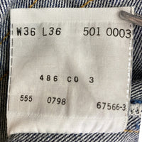 Levi's リーバイス 501-XX ボタン裏555 バレンシア工場 98年 1955BIGE復刻 デニムパンツ インディゴ size36 瑞穂店