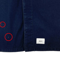 WTAPS ダブルタップス 211WVDT-SHM04 リップストップ ミリタリーシャツ ネイビー size3 瑞穂店