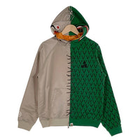 A BATHING APE アベイシングエイプ AMBUSH アンブッシュ ハーフシャーク アリゲーターフルジップパーカー ナイロン切替スウェット グレー グリーン Size M 福生店