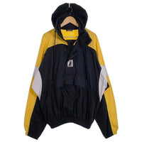 BALENCIAGA バレンシアガ カラーブロックアノラック プルオーバー コットン ブラック イエロー T830 534357 TAV04 Size XL 福生店