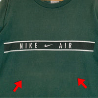 90's NIKE ナイキ NIKE AIR プリントTシャツ グリーン USA製 Size XL 福生店