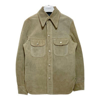 70`s Sears シアーズ スウェードレザーシャツ スナップボタン ベージュ Size M相当 瑞穂店