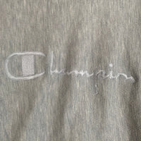 90's Champion チャンピオン ロゴ刺繡 リバースウィーブ プルオーバースウェットパーカー アッシュグレー USA製 トリコ刺繡 Size L 福生店