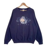 90's EEYOR イーヨー プリント スウェットクルーネックトレーナー ネイビー The Disney Store Size XL 福生店