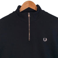 FRED PERRY フレッドペリー Half Zip Sweatshirt ハーフジップスウェットシャツ ネイビー M3574 Size L 福生店