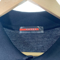 PRADA SPORT プラダスポーツ コットン 半袖ポロシャツ ブラック Size L 福生店