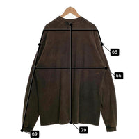 ONE UNDER HEAVEN ワンアンダーヘヴン フロント刺繡 ロングスリーブTシャツ ブラウン Size L 福生店