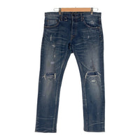 OVERDESIGN オーバーデザイン ダメージ/リペア加工 テーパードデニムパンツ インディゴ 048-816-4320 Size 34 福生店