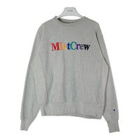 MINTCREW ミントクルー Championボディ リバースウィーブ ロゴ刺繍 スウェットトレーナー グレー sizeXL 瑞穂店