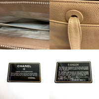 CHANEL シャネル キャビアスキン ロゴ ハンド トートバッグ ベージュ 瑞穂店